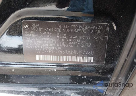 2010 BMW 328I from USA, damaged, VIN WBAPH7G51ANM52980